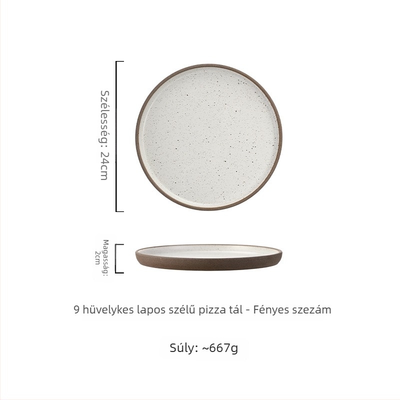 Japán stílusú porcelán tányér, kör ételtál, mikrohullámú sütőben használható, testre szabható