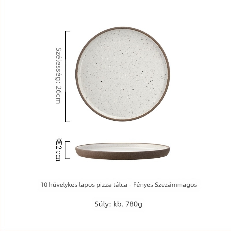 Japán stílusú porcelán tányér, kör ételtál, mikrohullámú sütőben használható, testre szabható