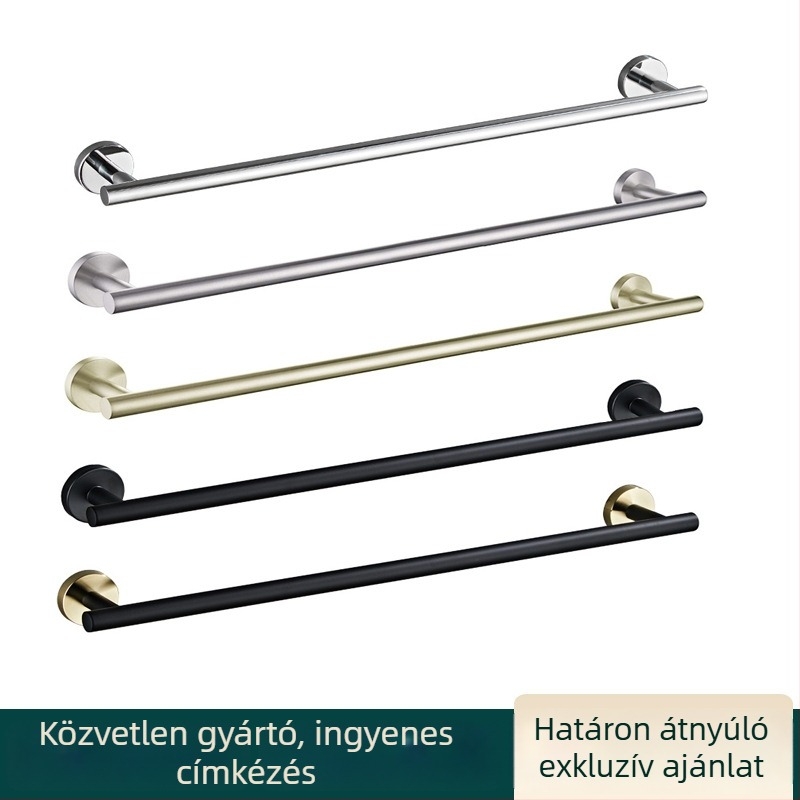 Encounter 304 rozsdamentes acél törölközőkar, egykaros, festett felülettel, modern minimalista stílus, teherbírás 10 kg