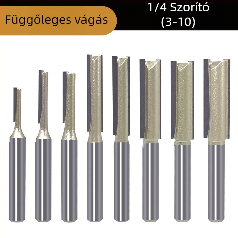 Faipari csatornázó maró, egy- és kétszeres élű, CNC/gravírozó gépekkel kompatibilis, fa, MDF és laminált lemezekhez