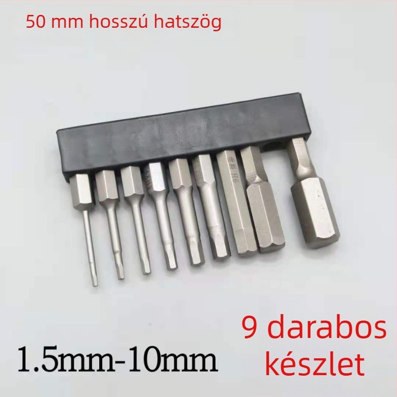 Megkeményített mágneses csavarhúzó bitek készlet Philips, lapos fejű, Torx és HEX bitekkel, akkumulátoros és kézi fúrókhoz