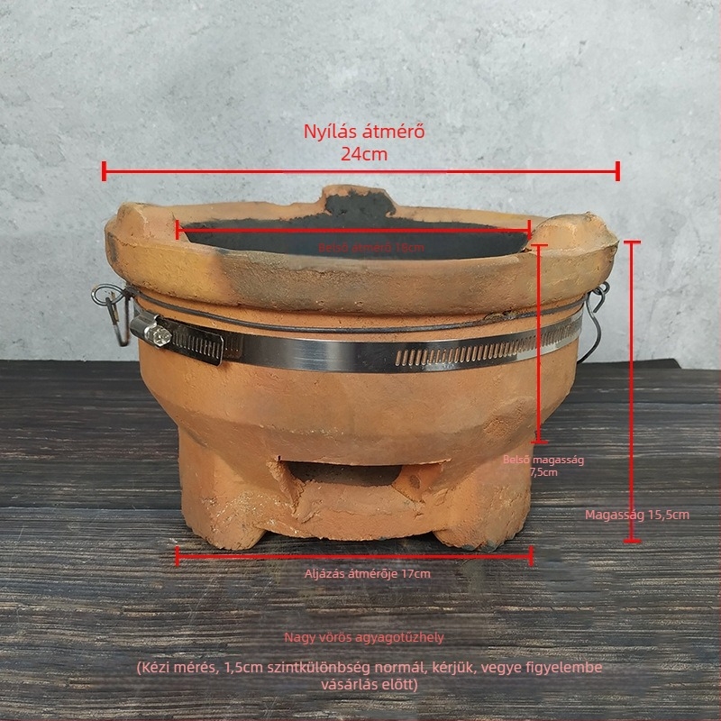 Tradicionális függő öntöttvas fazék – kínai stílusú főzésre, bevonat nélküli, egyrétegű aljzattal, gáztűzhelyhez kompatibil