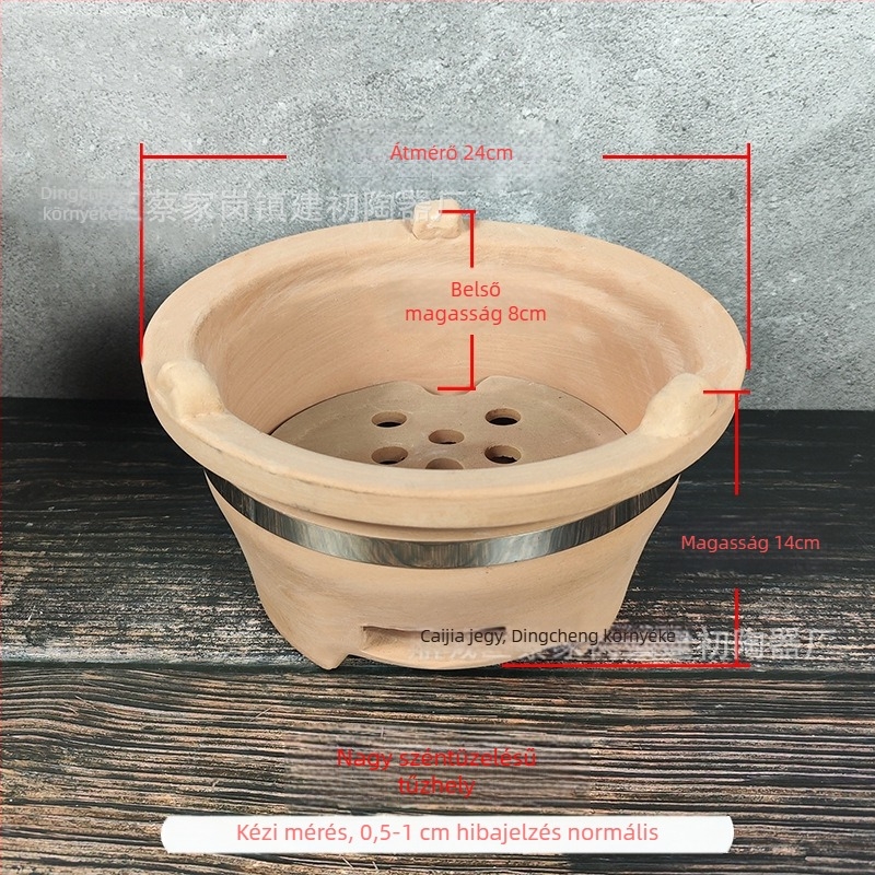 Tradicionális függő öntöttvas fazék – kínai stílusú főzésre, bevonat nélküli, egyrétegű aljzattal, gáztűzhelyhez kompatibil