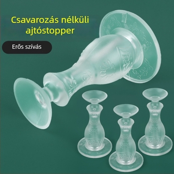 Szilikon ajtóstopper — fúrás nélküli, ütközés elleni védelem, bejárati és hátsó ajtókhoz