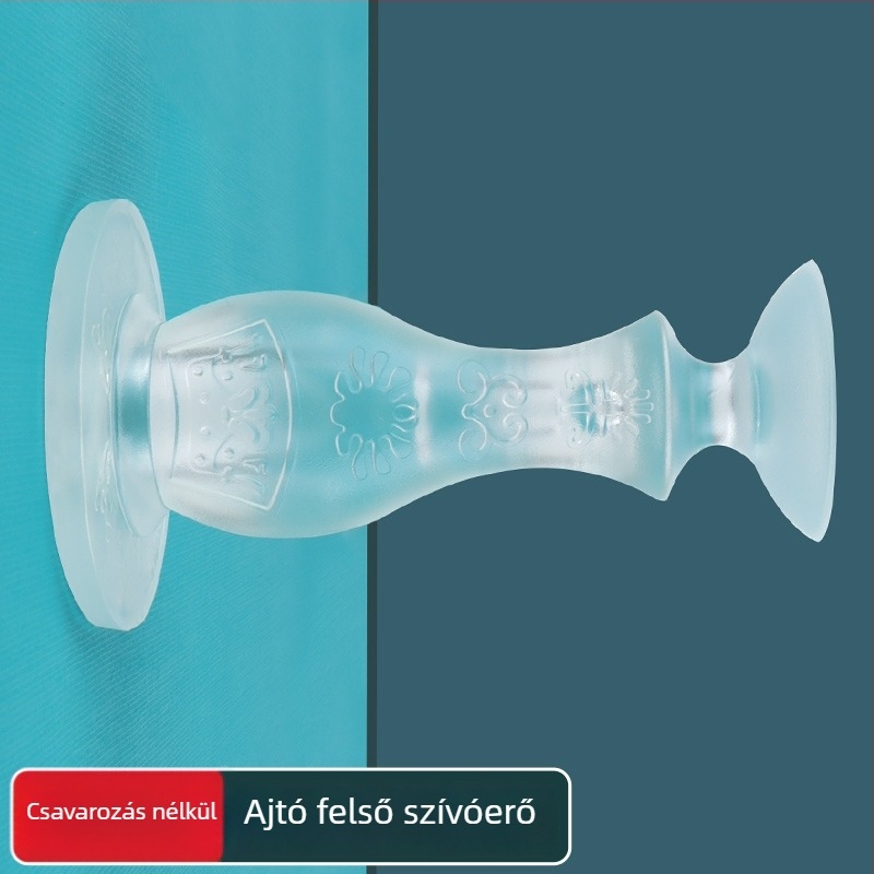 Szilikon ajtóstopper — fúrás nélküli, ütközés elleni védelem, bejárati és hátsó ajtókhoz