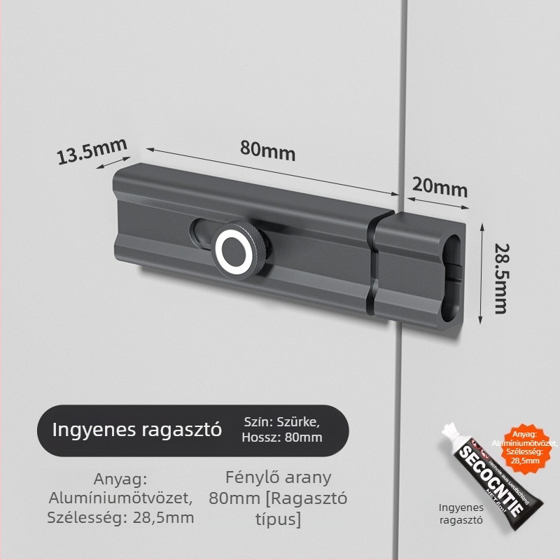 CX-11 O-zár ajtó, ragasztós belső záróelem, alumíniumötvözet, elektroplat bevonat, Tianlin, modern minimalist stílus