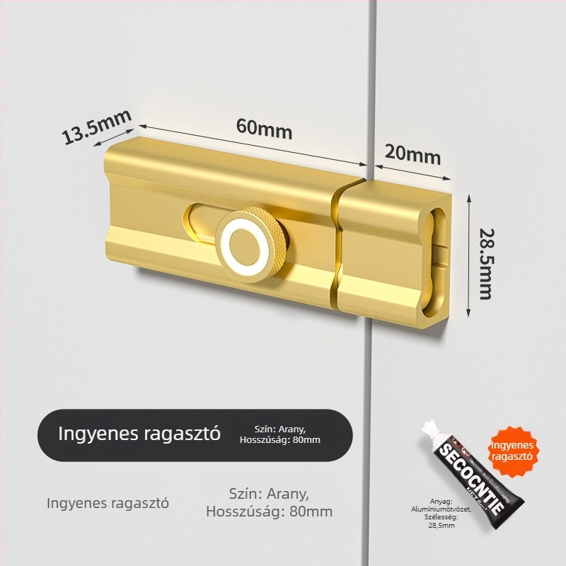CX-11 O-zár ajtó, ragasztós belső záróelem, alumíniumötvözet, elektroplat bevonat, Tianlin, modern minimalist stílus
