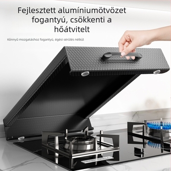 Fali tároló gáz- és indukciós főzőlaphoz, szénacél, nordic stílus, Home Bailey