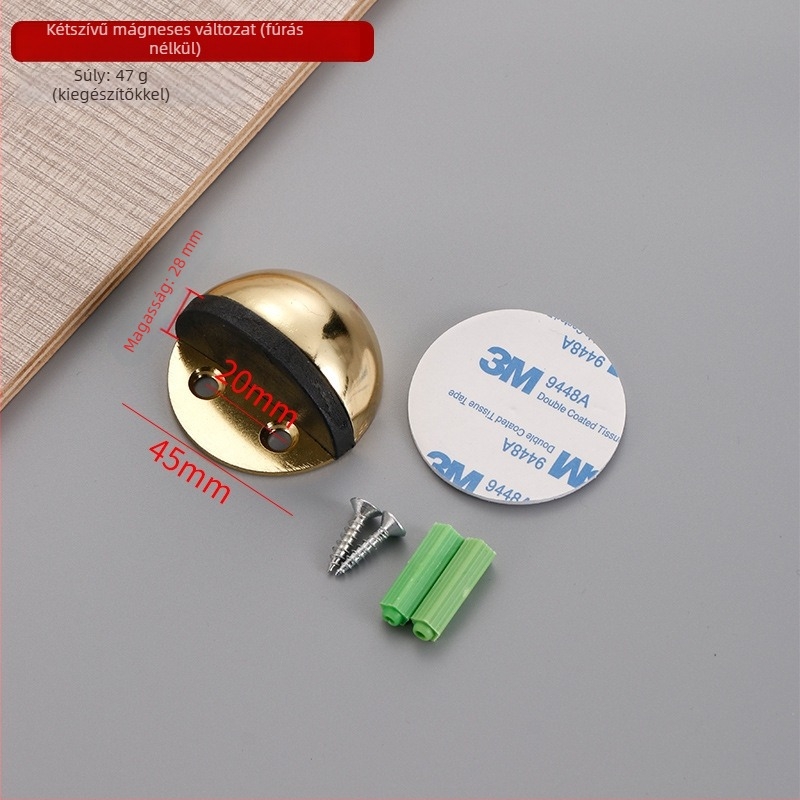 Ütközésbiztos ajtó Stop Turtle Top/Door Stop – 304 rozsdamentes acél, padlóra szerelés, kézi működtetés