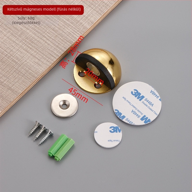 Ütközésbiztos ajtó Stop Turtle Top/Door Stop – 304 rozsdamentes acél, padlóra szerelés, kézi működtetés