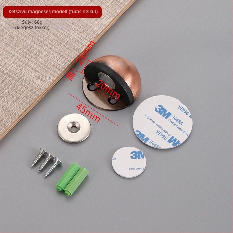 Ütközésbiztos ajtó Stop Turtle Top/Door Stop – 304 rozsdamentes acél, padlóra szerelés, kézi működtetés