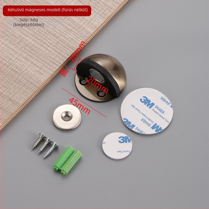 Ütközésbiztos ajtó Stop Turtle Top/Door Stop – 304 rozsdamentes acél, padlóra szerelés, kézi működtetés