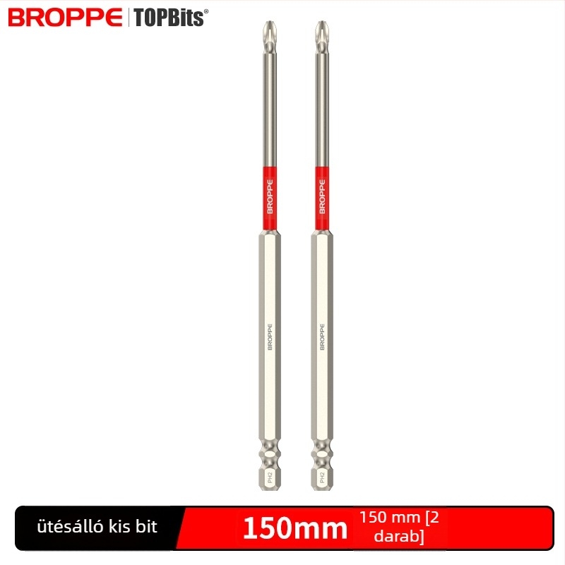 Keresztes bit fejjel ellátott elektromos fúró- és csavaró készlet, erős mágneses rögzítés, nagy nyomaték, ütésálló kivitel, HSS anyag