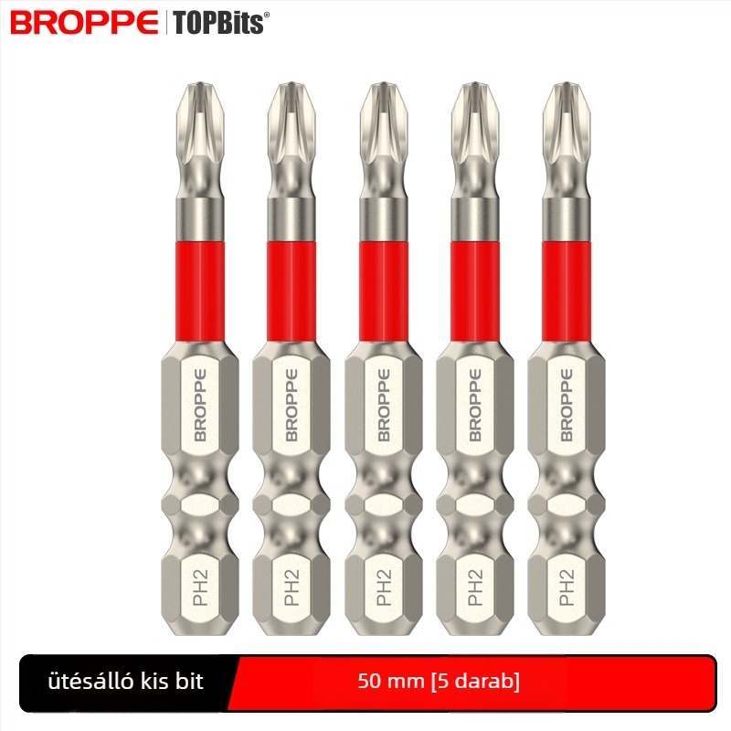 Keresztes bit fejjel ellátott elektromos fúró- és csavaró készlet, erős mágneses rögzítés, nagy nyomaték, ütésálló kivitel, HSS anyag