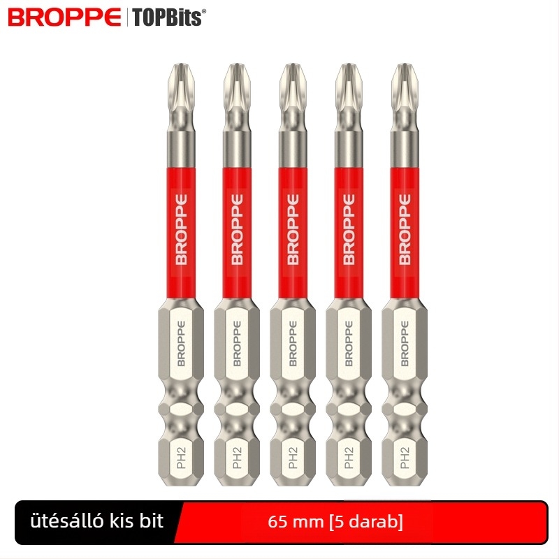 Keresztes bit fejjel ellátott elektromos fúró- és csavaró készlet, erős mágneses rögzítés, nagy nyomaték, ütésálló kivitel, HSS anyag