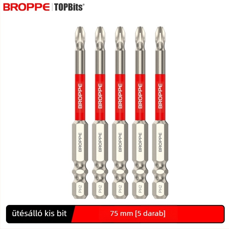 Keresztes bit fejjel ellátott elektromos fúró- és csavaró készlet, erős mágneses rögzítés, nagy nyomaték, ütésálló kivitel, HSS anyag