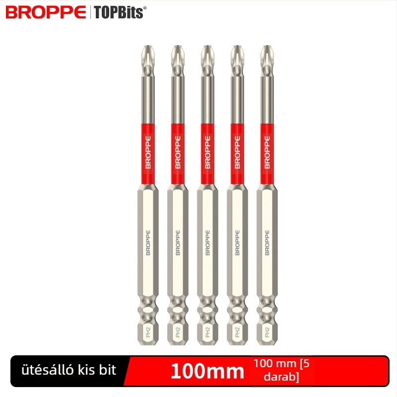 Keresztes bit fejjel ellátott elektromos fúró- és csavaró készlet, erős mágneses rögzítés, nagy nyomaték, ütésálló kivitel, HSS anyag