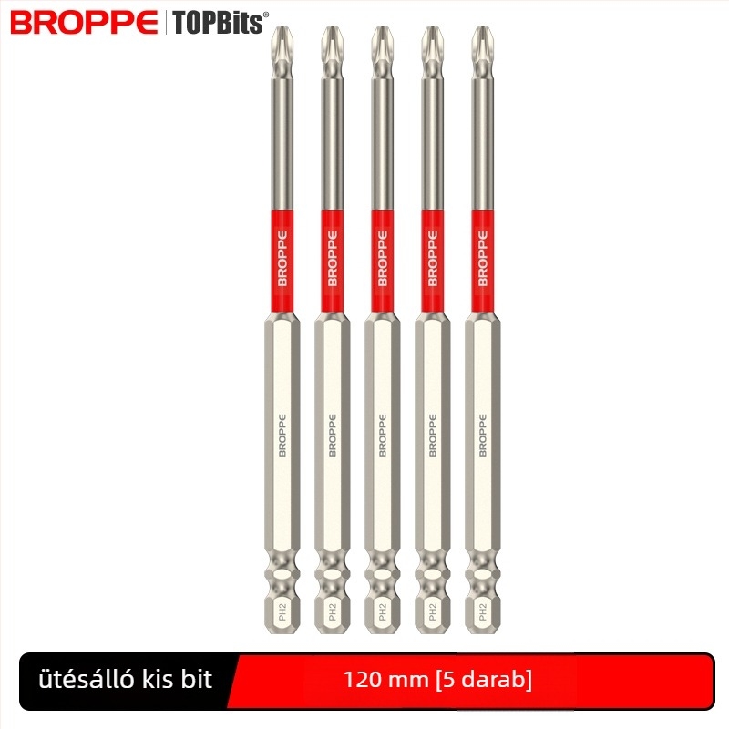 Keresztes bit fejjel ellátott elektromos fúró- és csavaró készlet, erős mágneses rögzítés, nagy nyomaték, ütésálló kivitel, HSS anyag
