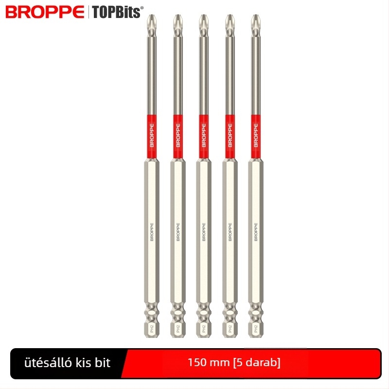 Keresztes bit fejjel ellátott elektromos fúró- és csavaró készlet, erős mágneses rögzítés, nagy nyomaték, ütésálló kivitel, HSS anyag