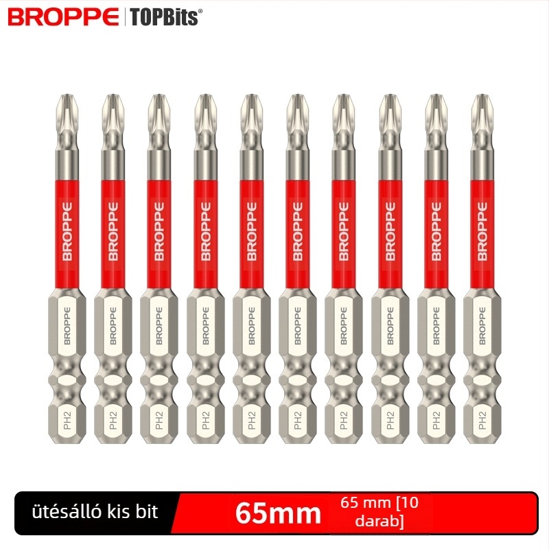 Keresztes bit fejjel ellátott elektromos fúró- és csavaró készlet, erős mágneses rögzítés, nagy nyomaték, ütésálló kivitel, HSS anyag