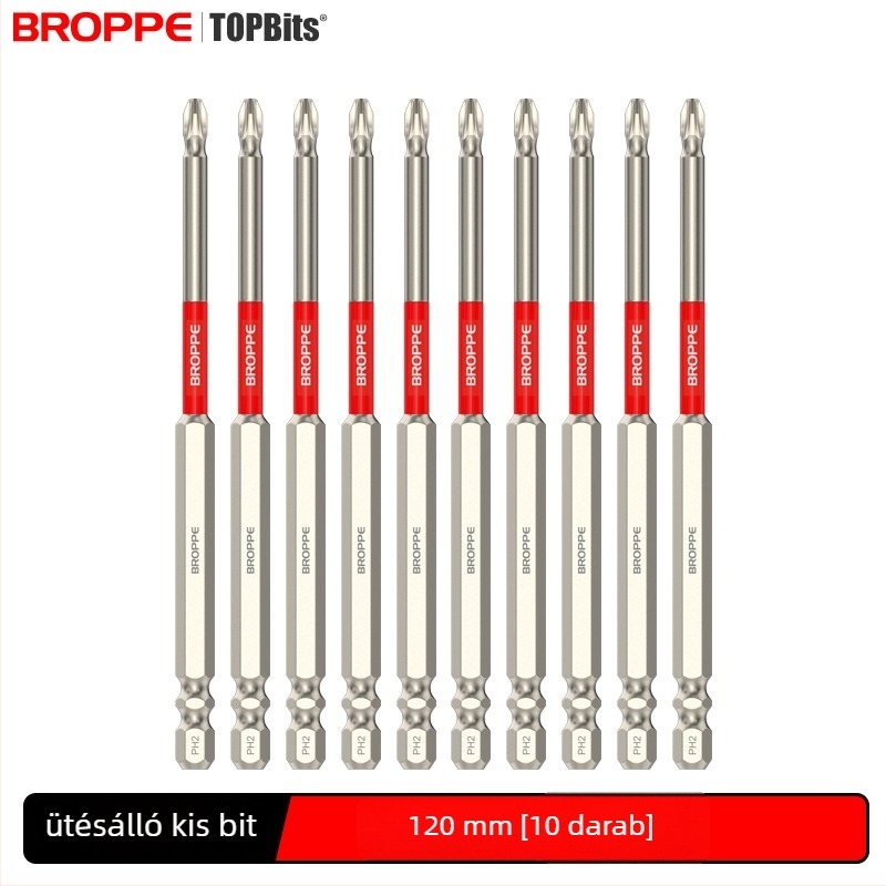 Keresztes bit fejjel ellátott elektromos fúró- és csavaró készlet, erős mágneses rögzítés, nagy nyomaték, ütésálló kivitel, HSS anyag