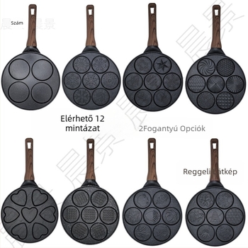 Serpenyő – tapadásmentes bevonat; test alumíniumötvözetből, alján 430 rozsdamentes acél; kettős rétegű aljzat; kompatibil indukciós tűzhely és gáztűzhely