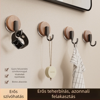 Vákuumos kampó akasztáshoz — antik stílus, ABS anyag, fúrás nélkül, fürdőszobára és konyhára alkalmas