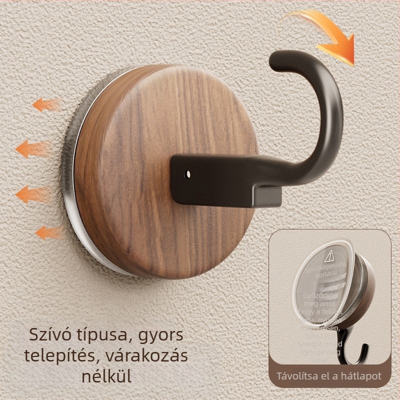 Vákuumos kampó akasztáshoz — antik stílus, ABS anyag, fúrás nélkül, fürdőszobára és konyhára alkalmas