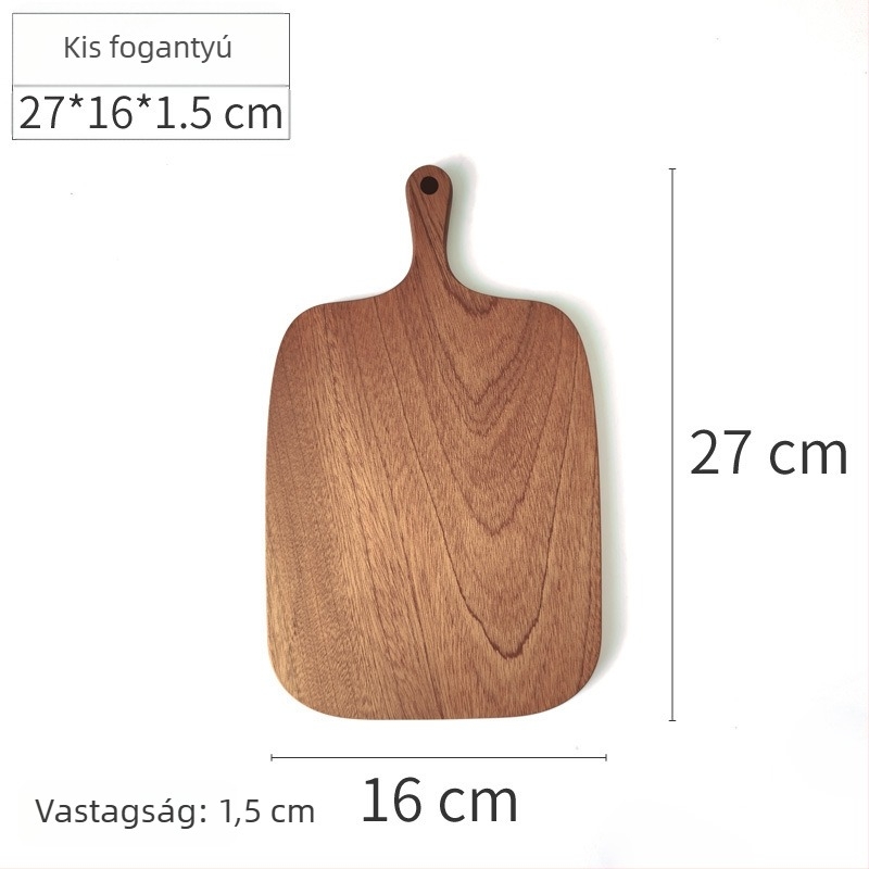Ebonyfa vágódeszka, kis méretű, szabálytalan formájú, kenyérhez, festék nélküli, gyerekek étkezéséhez, természetes fa tál