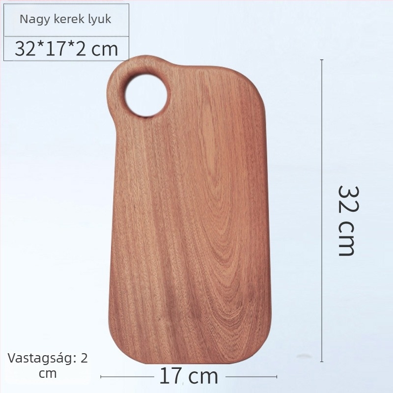 Ebonyfa vágódeszka, kis méretű, szabálytalan formájú, kenyérhez, festék nélküli, gyerekek étkezéséhez, természetes fa tál