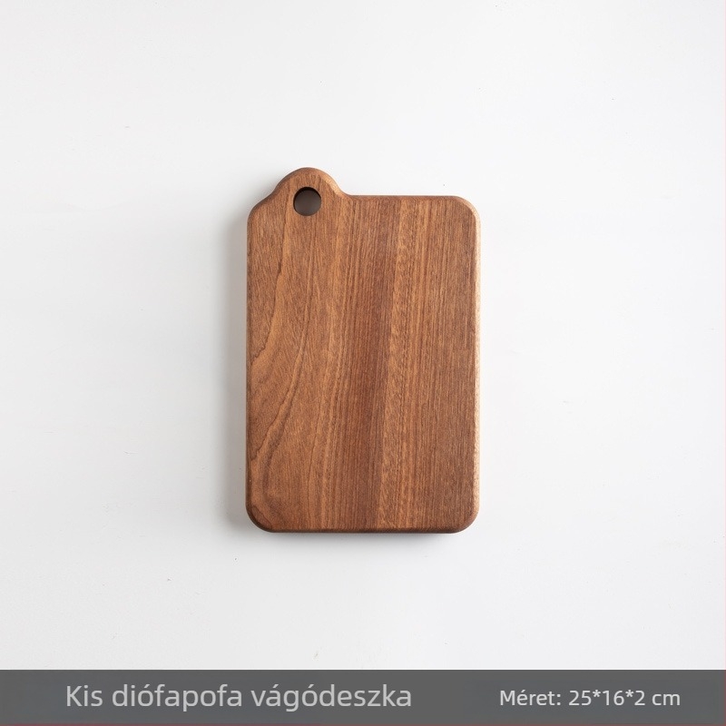 Ebonyfa vágódeszka, kis méretű, szabálytalan formájú, kenyérhez, festék nélküli, gyerekek étkezéséhez, természetes fa tál