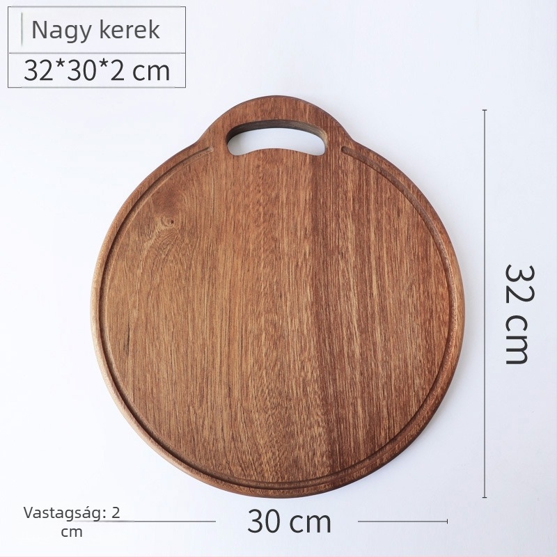 Ebonyfa vágódeszka, kis méretű, szabálytalan formájú, kenyérhez, festék nélküli, gyerekek étkezéséhez, természetes fa tál