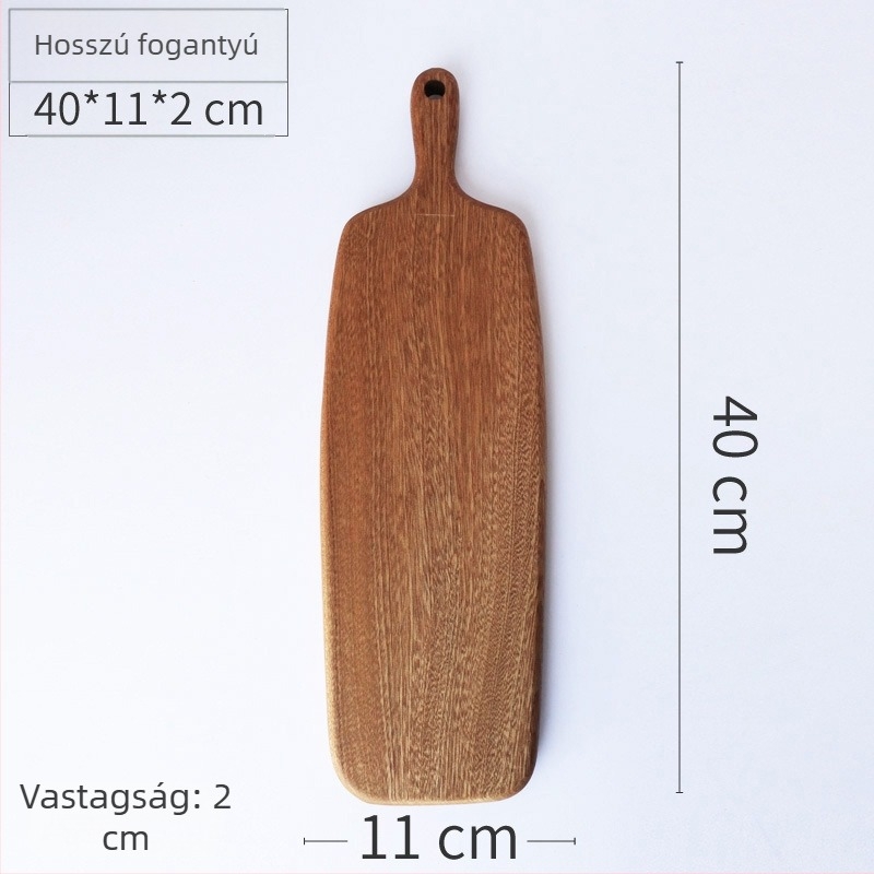 Ebonyfa vágódeszka, kis méretű, szabálytalan formájú, kenyérhez, festék nélküli, gyerekek étkezéséhez, természetes fa tál