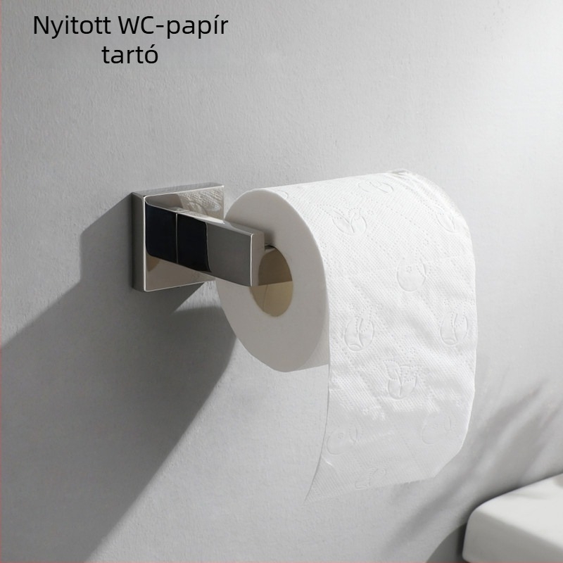 Törölközőtartó, 304 rozsdamentes acélból, polírozott felület, falra szerelés, egyszerű stílus, Anchenson