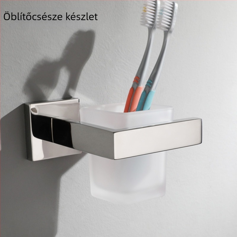 Törölközőtartó, 304 rozsdamentes acélból, polírozott felület, falra szerelés, egyszerű stílus, Anchenson