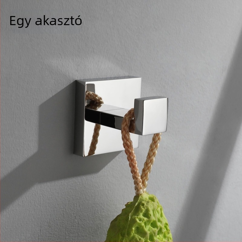 Törölközőtartó, 304 rozsdamentes acélból, polírozott felület, falra szerelés, egyszerű stílus, Anchenson