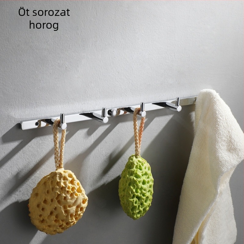 Törölközőtartó, 304 rozsdamentes acélból, polírozott felület, falra szerelés, egyszerű stílus, Anchenson