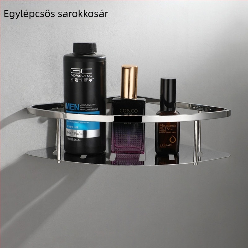 Törölközőtartó, 304 rozsdamentes acélból, polírozott felület, falra szerelés, egyszerű stílus, Anchenson