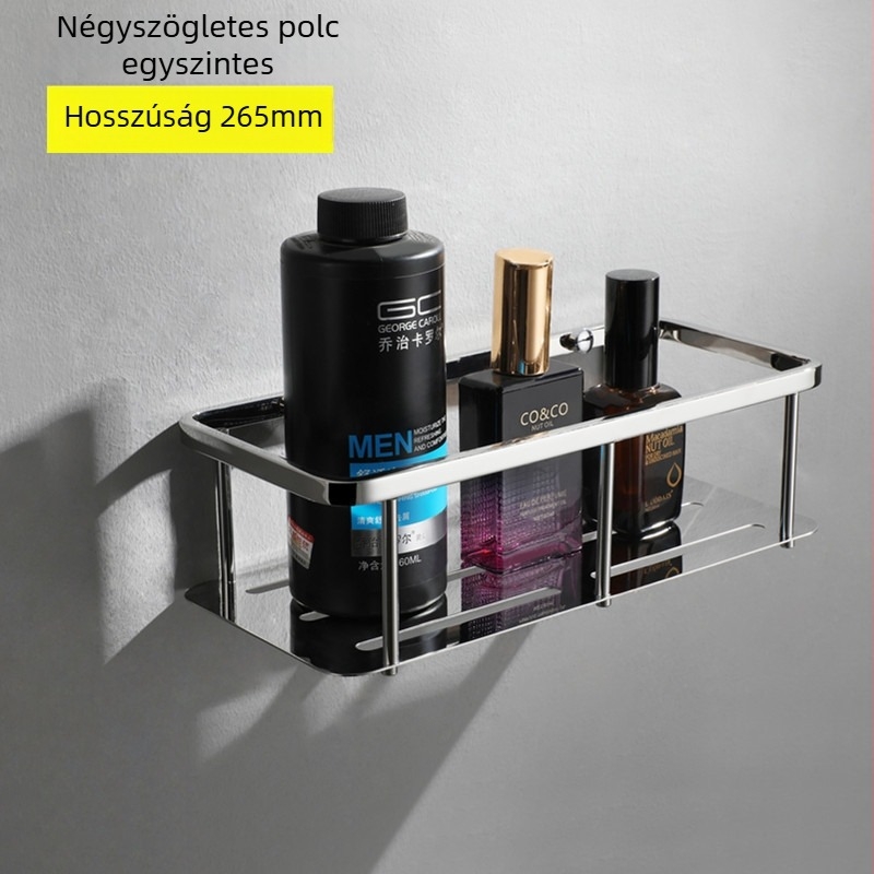Törölközőtartó, 304 rozsdamentes acélból, polírozott felület, falra szerelés, egyszerű stílus, Anchenson