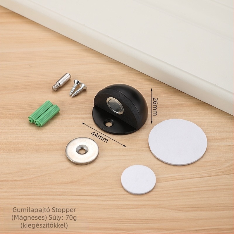 Mágneses ajtóstop, 201/304 rozsdamentes acélból, padlóhoz rögzítve, manuális működés, modern egyszerű stílus, márka Wanjin Hui