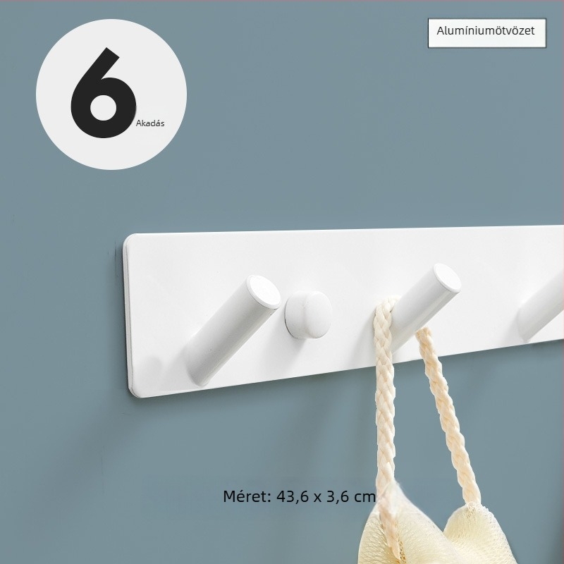 Fali akasztó rúd konyhához, előszobába és a fürdőszobához — Space alumínium, 120 g, modern minimalista stílus