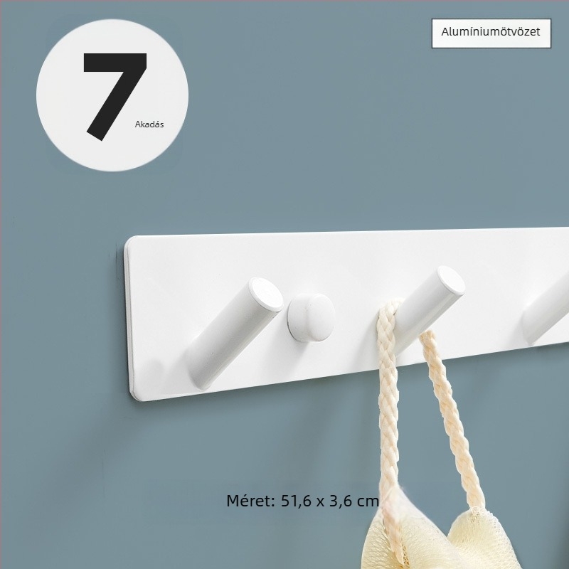 Fali akasztó rúd konyhához, előszobába és a fürdőszobához — Space alumínium, 120 g, modern minimalista stílus