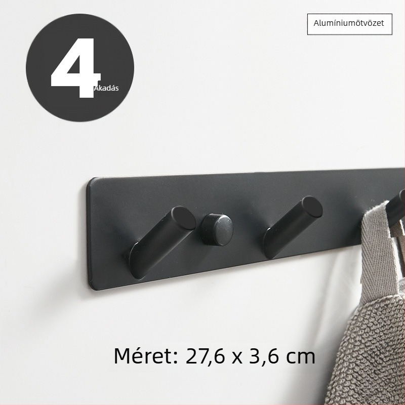 Fali akasztó rúd konyhához, előszobába és a fürdőszobához — Space alumínium, 120 g, modern minimalista stílus