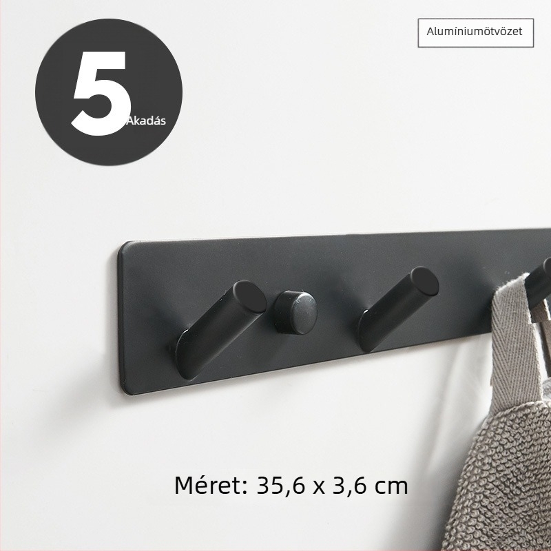 Fali akasztó rúd konyhához, előszobába és a fürdőszobához — Space alumínium, 120 g, modern minimalista stílus