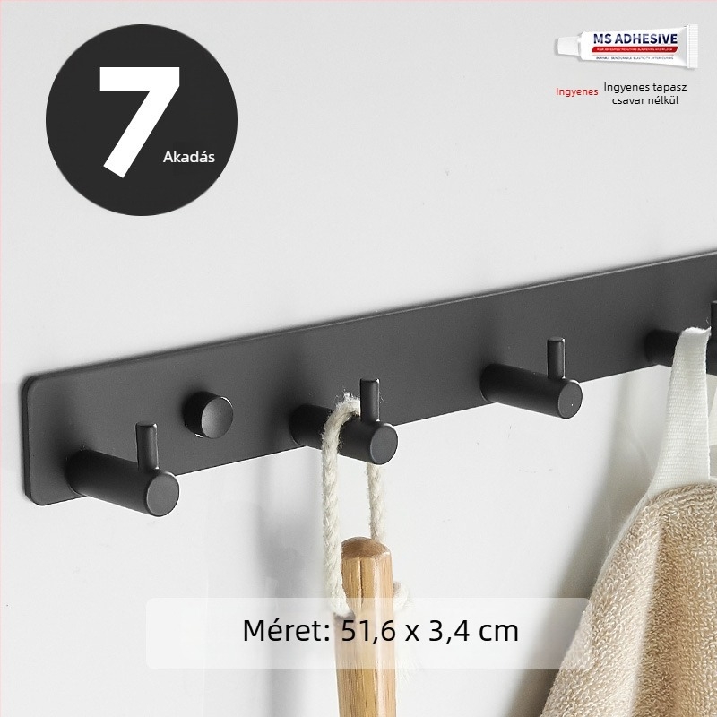 Fali akasztó rúd konyhához, előszobába és a fürdőszobához — Space alumínium, 120 g, modern minimalista stílus