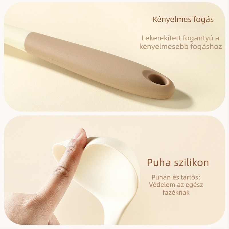 Xukang szilikon spatula készlet, 4 darab, élelmiszer-klipsz és leveskanál, tapadásmentes, csúszásmentes, hőálló
