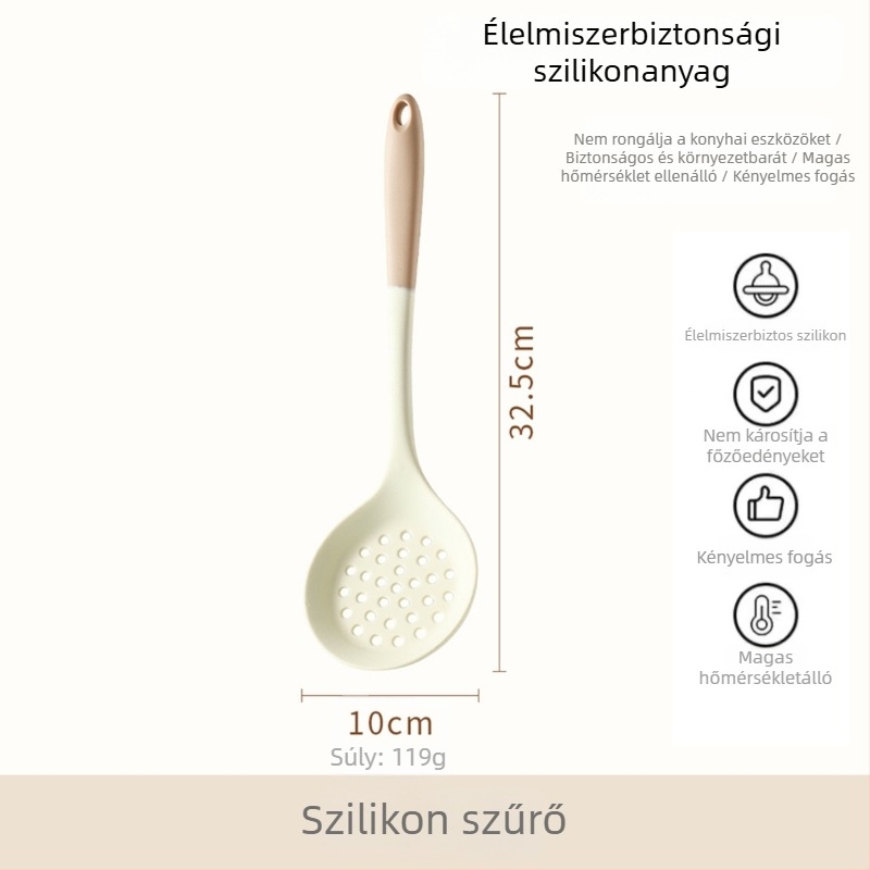 Xukang szilikon spatula készlet, 4 darab, élelmiszer-klipsz és leveskanál, tapadásmentes, csúszásmentes, hőálló