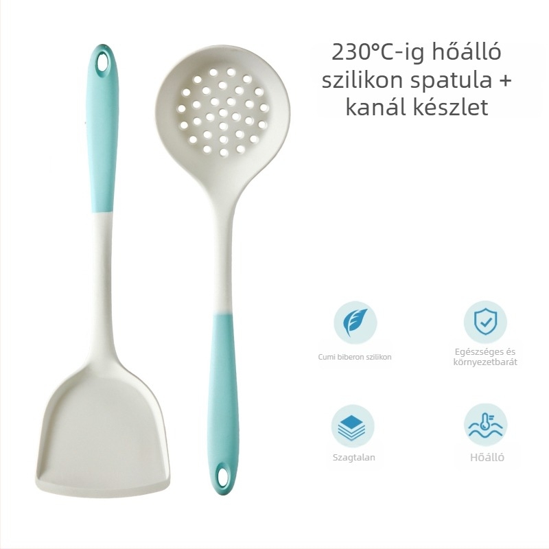 Xukang szilikon spatula készlet, 4 darab, élelmiszer-klipsz és leveskanál, tapadásmentes, csúszásmentes, hőálló