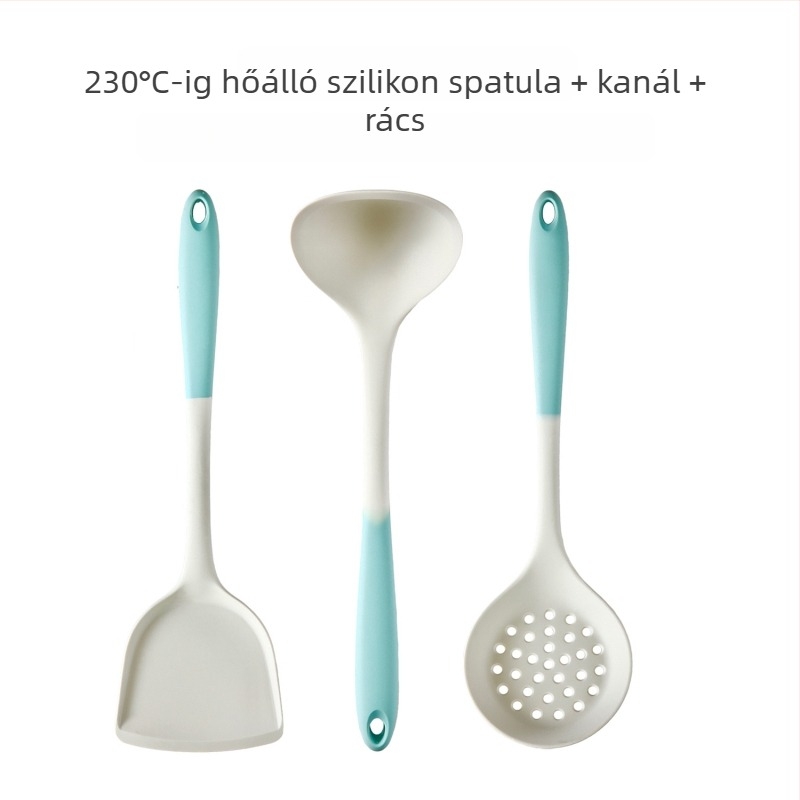 Xukang szilikon spatula készlet, 4 darab, élelmiszer-klipsz és leveskanál, tapadásmentes, csúszásmentes, hőálló