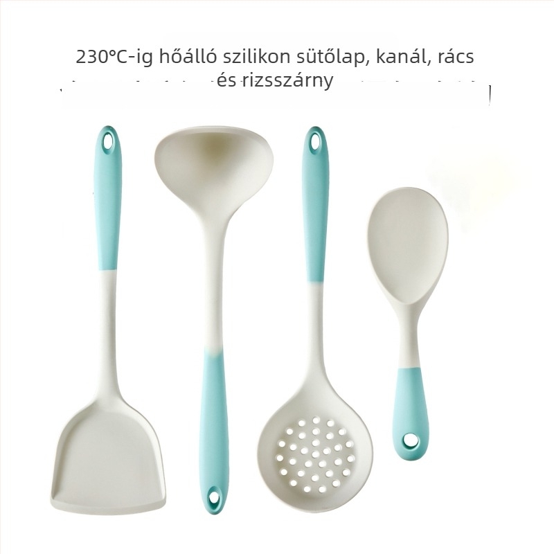 Xukang szilikon spatula készlet, 4 darab, élelmiszer-klipsz és leveskanál, tapadásmentes, csúszásmentes, hőálló